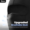 image:imageROXUN Balaclava Moto Face Mask Summer Cooling Ice Silk Mesh Sun Protection  Thin Ice Silk Cooling Fabric Breathable Mesh UPF 50 Helmet Friendly Glasses Compatible for Motor Cycling SkiTwo  Black