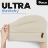 image:imageROXUN Beanie for MenWomen Winter Hat Soft Warm Unisex Skull Stocking Cap  cuffed beaniestretchknit fit suits daily wearhiking skiing cyclingWhite