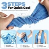 image:imageROXUN Cooling Towels 4 Pack 40x12 Chilly Ice Rags for Neck and Face  GrayBlueGreenBlack Soft Breathable Sports and Outdoor Workouts Comes with Storage Bags amp CarabinersGraybluegreenblack