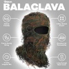 image:imageROXUN Distressed Ski Mask Balaclava Yeat Shiesty Fluffy Knitted Full Face  Highly stretchy construction01 Army Green Mixed