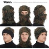 image:imageROXUN Distressed Ski Mask Balaclava Yeat Shiesty Fluffy Knitted Full Face  Highly stretchy construction01 Army Green Mixed