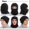 image:imageROXUN Distressed Ski Mask Balaclava Yeat Shiesty Fluffy Knitted Full Face  Highly stretchy construction01 Black