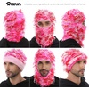 image:imageROXUN Distressed Ski Mask Balaclava Yeat Shiesty Fluffy Knitted Full Face  Highly stretchy construction01 Pink Mixed