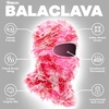 image:imageROXUN Distressed Ski Mask Balaclava Yeat Shiesty Fluffy Knitted Full Face  Highly stretchy construction01 Pink Mixed