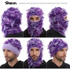 image:imageROXUN Distressed Ski Mask Balaclava Yeat Shiesty Fluffy Knitted Full Face  Highly stretchy construction01 Purple Mixed