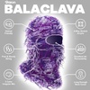 image:imageROXUN Distressed Ski Mask Balaclava Yeat Shiesty Fluffy Knitted Full Face  Highly stretchy construction01 Purple Mixed