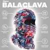 image:imageROXUN Distressed Ski Mask Balaclava Yeat Shiesty Fluffy Knitted Full Face  Highly stretchy construction01 Red Blue
