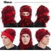 image:imageROXUN Distressed Ski Mask Balaclava Yeat Shiesty Fluffy Knitted Full Face  Highly stretchy construction01 Red Mixed