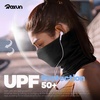 image:imageROXUN Neck Gaiter 4 Pack Summer Cooling Breathable Face Mask for Outdoors  Stretch Moisture Wicking UPF 50 Wind Dust UV Protection 95 Polyester 5 Spandex Quick Dry amp WashableTropical Leafwave Greenmaplewoodland Camo