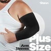 image:imageROXUN Plus Size Arm Sleeves UV Protection Cooling Sports Arm Cover Unisex  Extralarge compression arm sleeves for men and womenhighlystretchy fabricsuitable for outdoor activities2 Pairs  Blackblue