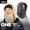image:imageROXUN Ski Mask Fleece Balaclava Windproof Face Mask Winter Warm Neck Cover  Adjustable Drawstring Windproof thermal fleece mask One size fits adults Full winter neck coverageRed