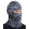 image:imageROXUN Distressed Ski Mask Balaclava Yeat Shiesty Fluffy Knitted Full Face  Highly stretchy construction01 Gray Mixed