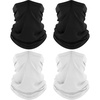 image:imageROXUN Neck Gaiter 4 Pack Summer Cooling Breathable Face Mask for Outdoors  Stretch Moisture Wicking UPF 50 Wind Dust UV Protection 95 Polyester 5 Spandex Quick Dry amp Washable2 Black2 White
