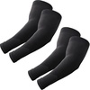 image:imageROXUN Plus Size Arm Sleeves UV Protection Cooling Sports Arm Cover Unisex  Extralarge compression arm sleeves for men and womenhighlystretchy fabricsuitable for outdoor activities2 Pairs  2 Black