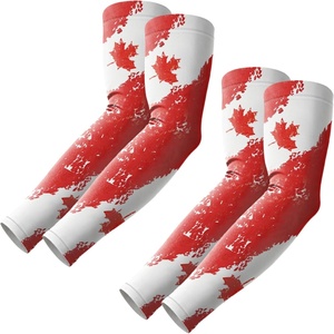 image:imageROXUN Arm Sleeves Cooling UV Sun Protection Sport Compression for Men Women  UPF50Seamless cover armsTattoocoveringLightweight amp breathabledaily wearOutdoor workBasketball BaseballMangas2 Pairs Canada Flag2
