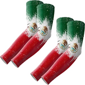 image:imageROXUN Arm Sleeves Cooling UV Sun Protection Sport Compression for Men Women  UPF50Seamless cover armsTattoocoveringLightweight amp breathabledaily wearOutdoor workBasketball BaseballMangas2 Pairs Mexico Flag1