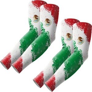 image:imageROXUN Arm Sleeves Cooling UV Sun Protection Sport Compression for Men Women  UPF50Seamless cover armsTattoocoveringLightweight amp breathabledaily wearOutdoor workBasketball BaseballMangas2 Pairs Mexico Flag2
