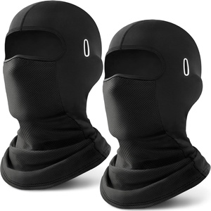 image:imageROXUN Balaclava Moto Face Mask Summer Cooling Ice Silk Mesh Sun Protection  Thin Ice Silk Cooling Fabric Breathable Mesh UPF 50 Helmet Friendly Glasses Compatible for Motor Cycling SkiTwo  Black