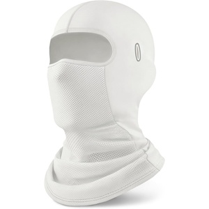 image:imageROXUN Balaclava Moto Face Mask Summer Cooling Ice Silk Mesh Sun Protection  Thin Ice Silk Cooling Fabric Breathable Mesh UPF 50 Helmet Friendly Glasses Compatible for Motor Cycling SkiWhite