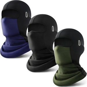 image:imageROXUN Balaclava Moto Face Mask Summer Cooling Ice Silk Mesh Sun Protection  Thin Ice Silk Cooling Fabric Breathable Mesh UPF 50 Helmet Friendly Glasses Compatible for Motor Cycling SkiThree  Blackarmy Greennavy