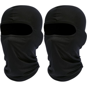 image:imageROXUN Balaclava Ski Mask 2 Pack Summer Motorcycle UV Protection Shiesty  Cooling UPF 50 Unisex Windproof Face Mask Neck Gaiter Versatile Use2 Black