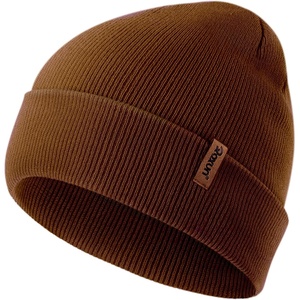 image:imageROXUN Beanie for MenWomen Winter Hat Soft Warm Unisex Skull Stocking Cap  cuffed beaniestretchknit fit suits daily wearhiking skiing cyclingCoffee