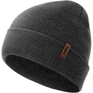 image:imageROXUN Beanie for MenWomen Winter Hat Soft Warm Unisex Skull Stocking Cap  cuffed beaniestretchknit fit suits daily wearhiking skiing cyclingDark Gray