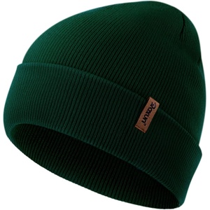image:imageROXUN Beanie for MenWomen Winter Hat Soft Warm Unisex Skull Stocking Cap  cuffed beaniestretchknit fit suits daily wearhiking skiing cyclingDark Green
