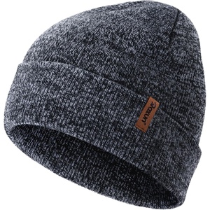 image:imageROXUN Beanie for MenWomen Winter Hat Soft Warm Unisex Skull Stocking Cap  cuffed beaniestretchknit fit suits daily wearhiking skiing cyclingHeather Gray