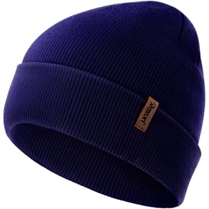 image:imageROXUN Beanie for MenWomen Winter Hat Soft Warm Unisex Skull Stocking Cap  cuffed beaniestretchknit fit suits daily wearhiking skiing cyclingNavy Blue