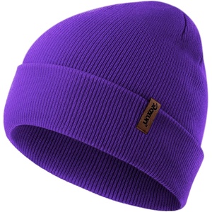 image:imageROXUN Beanie for MenWomen Winter Hat Soft Warm Unisex Skull Stocking Cap  cuffed beaniestretchknit fit suits daily wearhiking skiing cyclingPurple