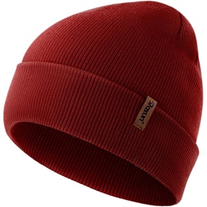 image:imageROXUN Beanie for MenWomen Winter Hat Soft Warm Unisex Skull Stocking Cap  cuffed beaniestretchknit fit suits daily wearhiking skiing cyclingWine Red