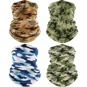 image:imageROXUN Neck Gaiter 4 Pack Summer Cooling Breathable Face Mask for Outdoors  Stretch Moisture Wicking UPF 50 Wind Dust UV Protection 95 Polyester 5 Spandex Quick Dry amp WashableTropical Leafpixel Camomossywoodland Camo
