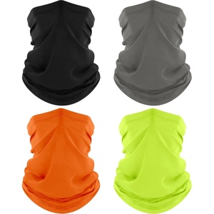 image:imageROXUN Neck Gaiter 4 Pack Summer Cooling Breathable Face Mask for Outdoors  Stretch Moisture Wicking UPF 50 Wind Dust UV Protection 95 Polyester 5 Spandex Quick Dry amp WashableBlackgrayorangeneon Yellow