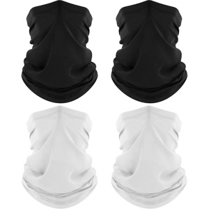 image:imageROXUN Neck Gaiter 4 Pack Summer Cooling Breathable Face Mask for Outdoors  Stretch Moisture Wicking UPF 50 Wind Dust UV Protection 95 Polyester 5 Spandex Quick Dry amp Washable2 Black2 White