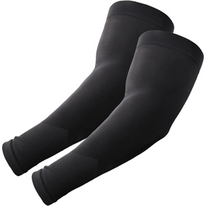 image:imageROXUN Plus Size Arm Sleeves UV Protection Cooling Sports Arm Cover Unisex  Extralarge compression arm sleeves for men and womenhighlystretchy fabricsuitable for outdoor activities1 Pair  Black