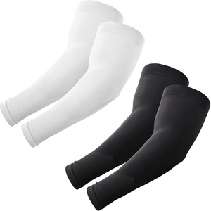 image:imageROXUN Plus Size Arm Sleeves UV Protection Cooling Sports Arm Cover Unisex  Extralarge compression arm sleeves for men and womenhighlystretchy fabricsuitable for outdoor activities2 Pairs  Blackwhite