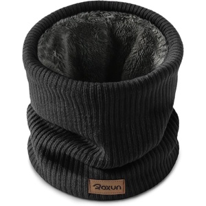 image:imageROXUN Winter Neck Gaiter Neck Warmer Cover Ski Gaiters for MenWomen  Soft Thick Fleece Gentle on Skin Stretchy Fit Multifunction Elegant Chic Look Multicolor OptionsBlack