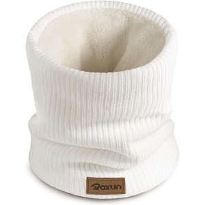 image:imageROXUN Winter Neck Gaiter Neck Warmer Cover Ski Gaiters for MenWomen  Soft Thick Fleece Gentle on Skin Stretchy Fit Multifunction Elegant Chic Look Multicolor OptionsWhite